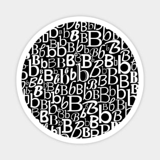 B - Typography (White) Magnet